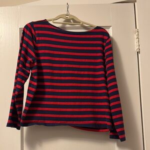 J Crew Breton Shirt Red and Blue Stripe